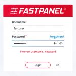 Hướng dẫn reset password FASTPANEL