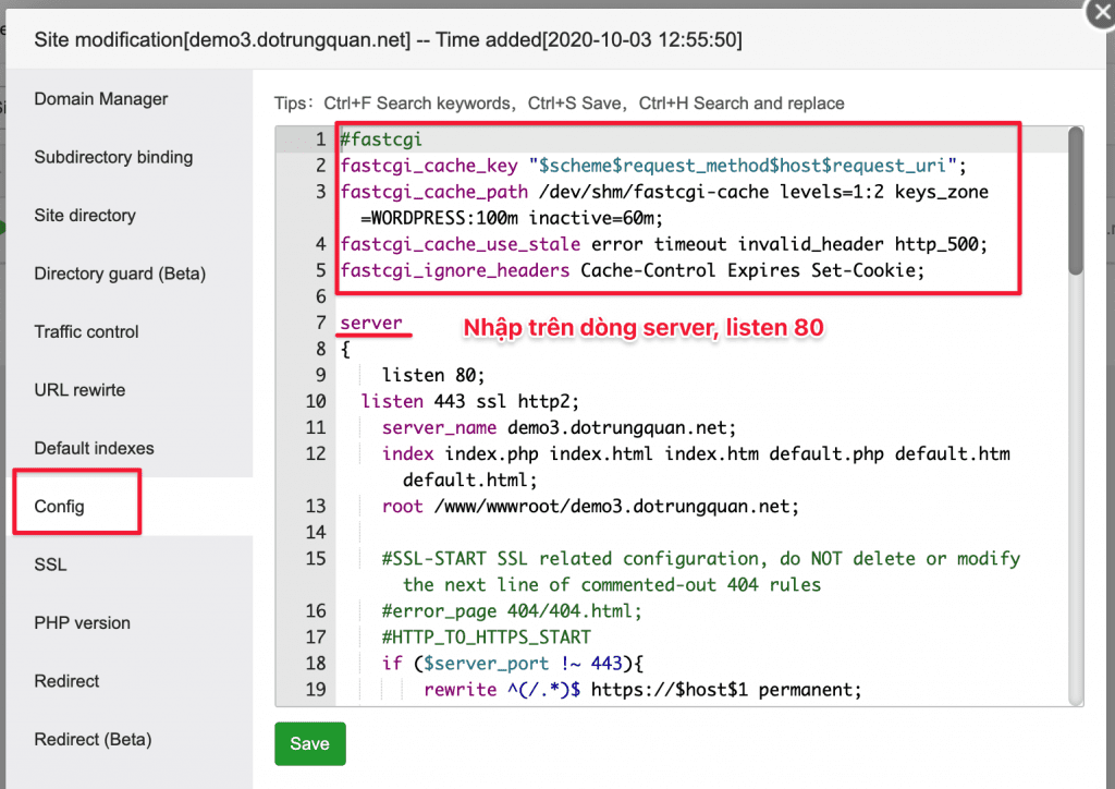 Cấu hình NGINX FastCGI Cache WordPress trên aaPanel 6.x