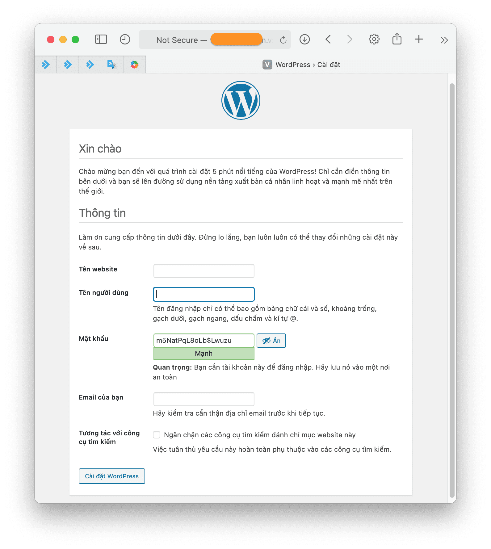 Cài đặt WordPress aaPanel - install wordpress to aapanel manual