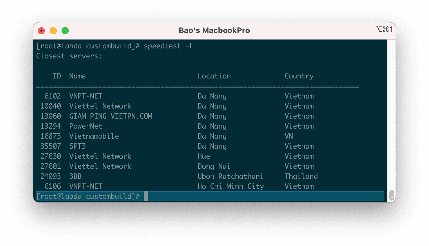 cài đặt Speedtest CLI trên Linux - how to install