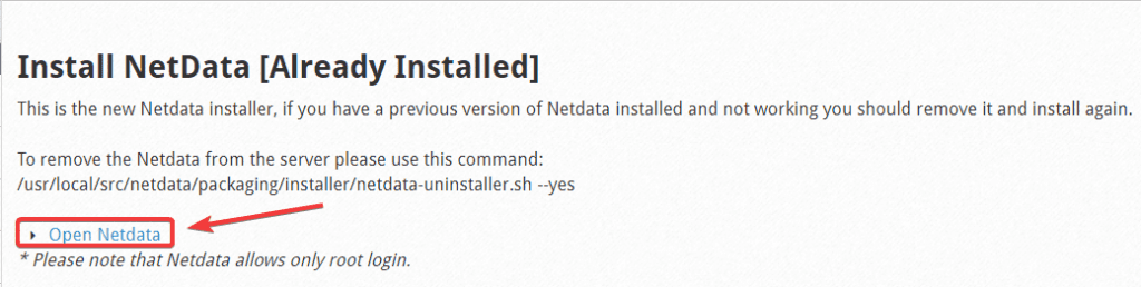 Cài đặt NetData vào Centos Web Panel