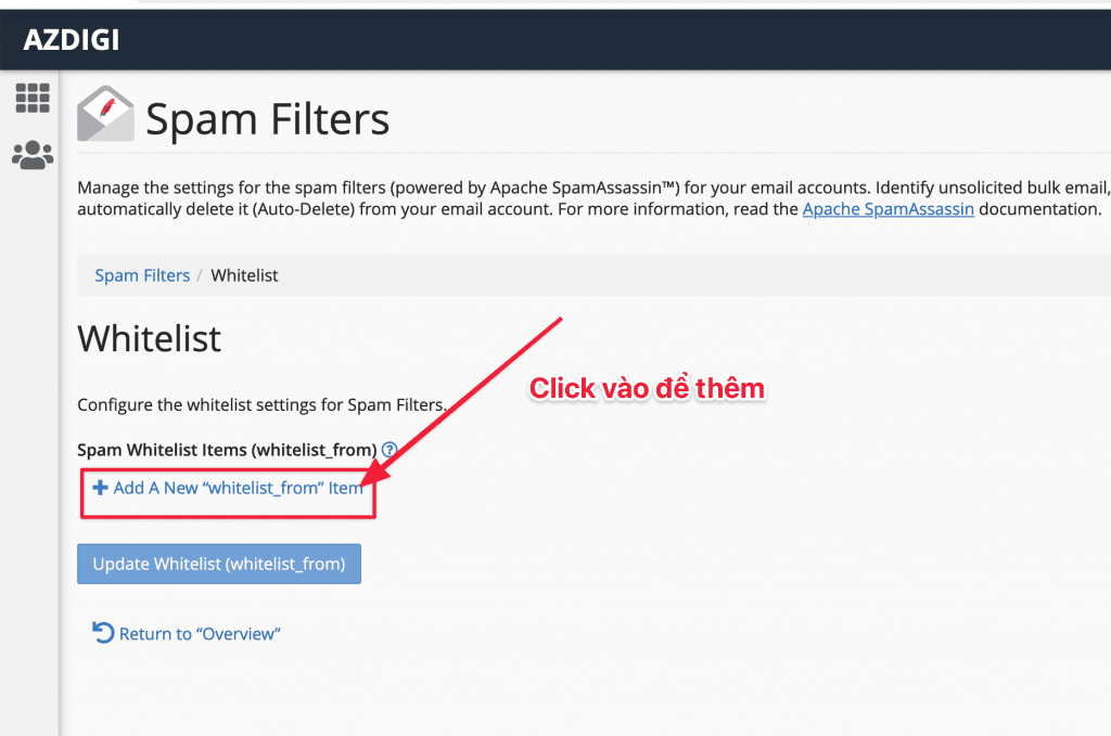 Hướng dẫn sử dụng Spam Filters cPanel
