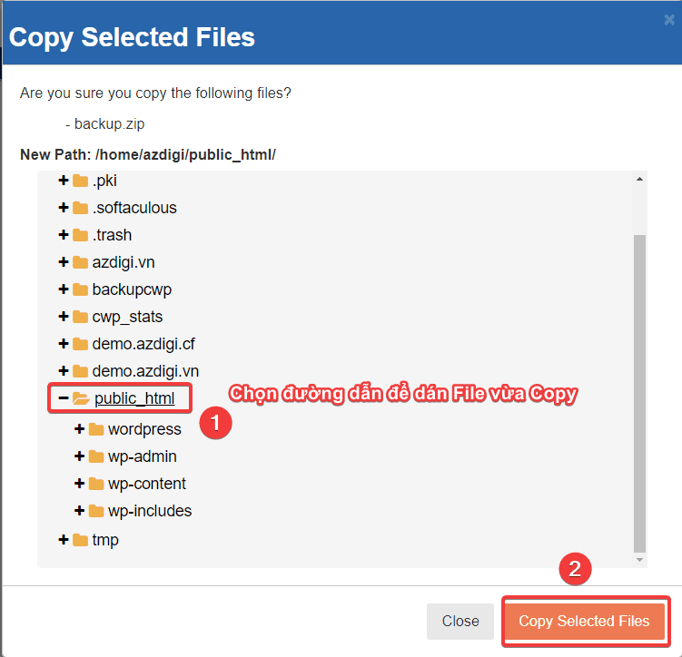 Hướng dẫn sử dụng File Manager trên Centos Web Panel
