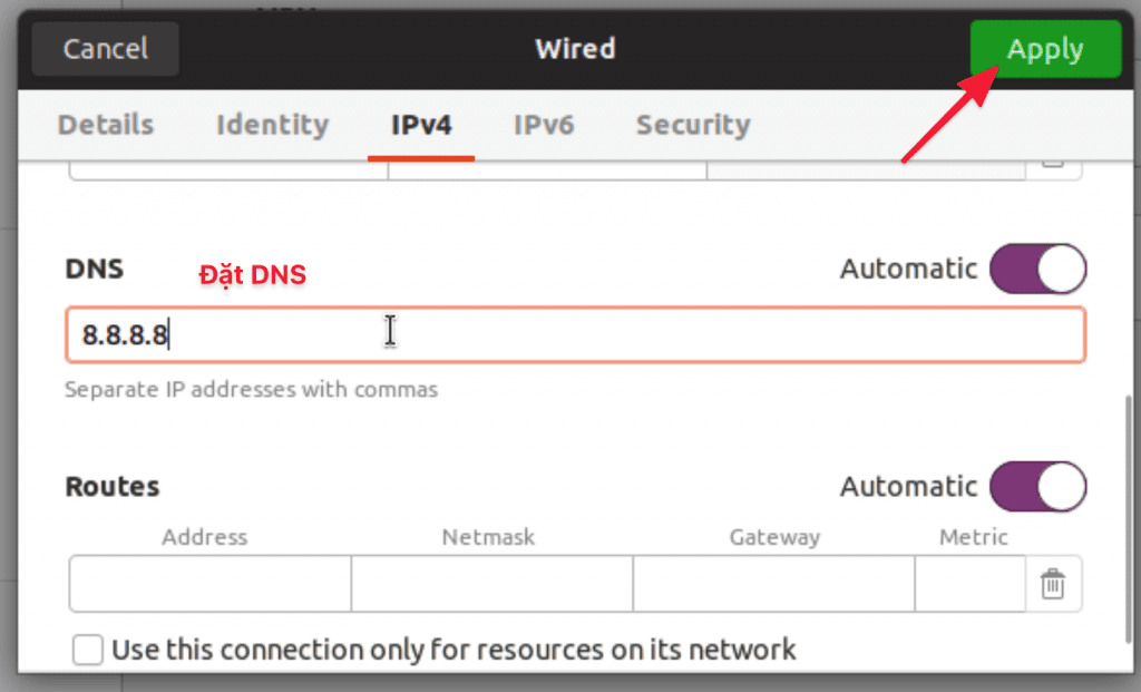 cấu hình IP Static trên Ubuntu