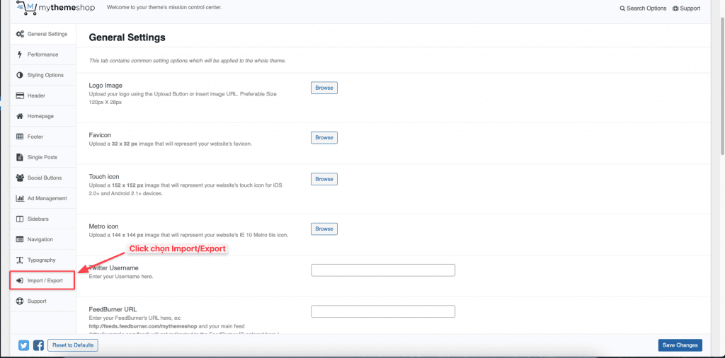 Hướng dẫn cài đặt và Import Demo Theme MyThemeShop